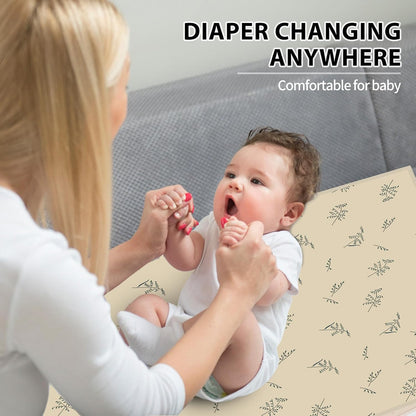 Wipeable Portable Changing Pad, PU Leather Diaper Changing Mat for Travel