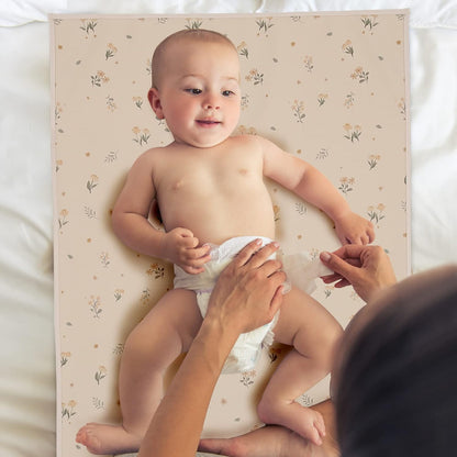 Wipeable Portable Changing Pad, PU Leather Diaper Changing Mat for Travel