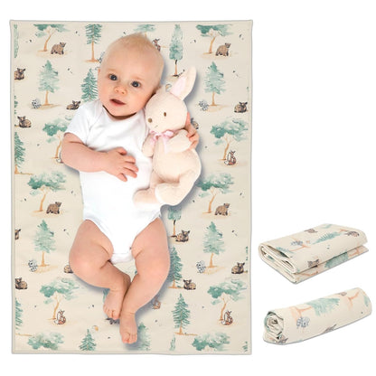 Wipeable Portable Changing Pad, PU Leather Diaper Changing Mat for Travel