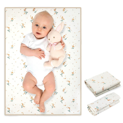 Wipeable Portable Changing Pad, PU Leather Diaper Changing Mat for Travel