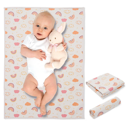 Wipeable Portable Changing Pad, PU Leather Diaper Changing Mat for Travel