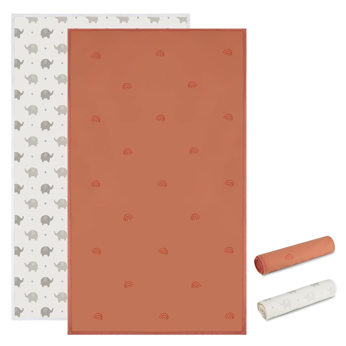 Wipeable Portable Changing Pad, PU Leather Diaper Changing Mat for Travel