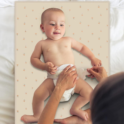 Wipeable Portable Changing Pad, PU Leather Diaper Changing Mat for Travel