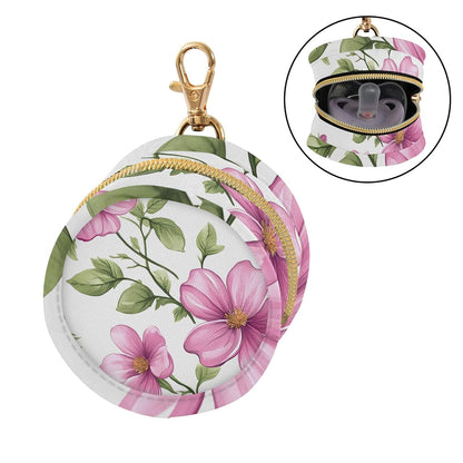 Pink Flowers Baby Pacifier Holder Case, Dustproof Portable Storage Box for Diaper Bag Purse, Pacifier Storage Container for Boys & Girls