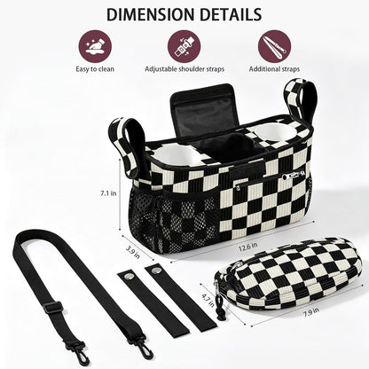 Femuar Universal Stroller Organizer, Stroller Caddy with Cup Holder