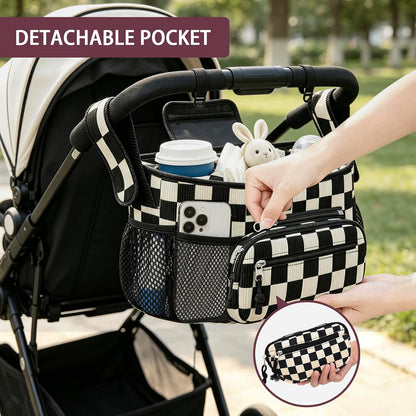 Femuar Universal Stroller Organizer, Stroller Caddy with Cup Holder