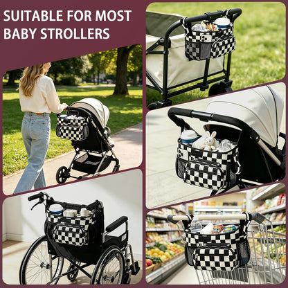 Femuar Universal Stroller Organizer, Stroller Caddy with Cup Holder