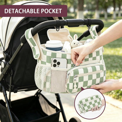 Femuar Universal Stroller Organizer, Stroller Caddy with Cup Holder