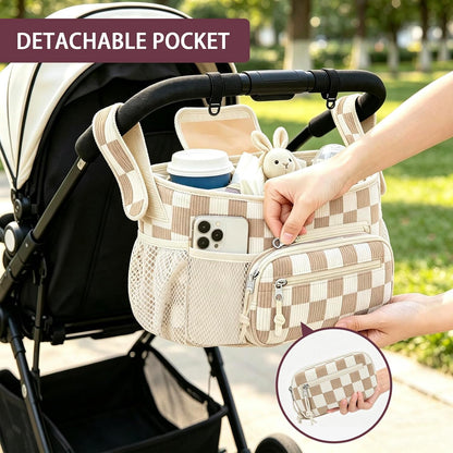 Femuar Universal Stroller Organizer, Stroller Caddy with Cup Holder