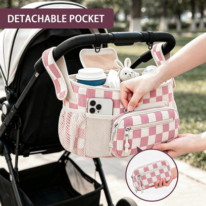 Femuar Universal Stroller Organizer, Stroller Caddy with Cup Holder