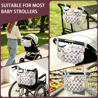 Femuar Universal Stroller Organizer, Stroller Caddy with Cup Holder