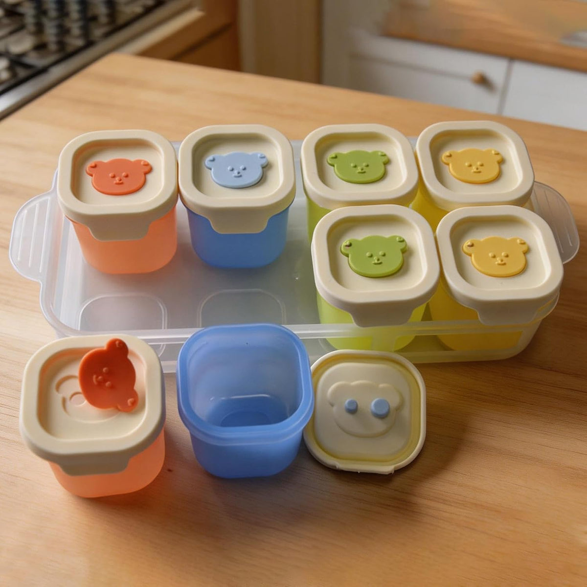 Freezer Trays 8 Pieces Nonstick with Storage