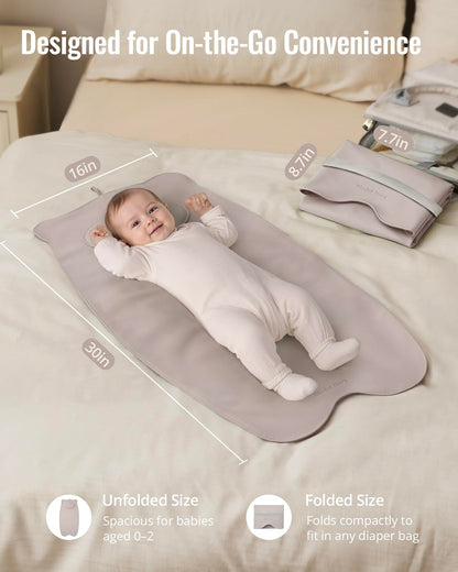 Waterproof Portable Baby Changing Pad, Light Green