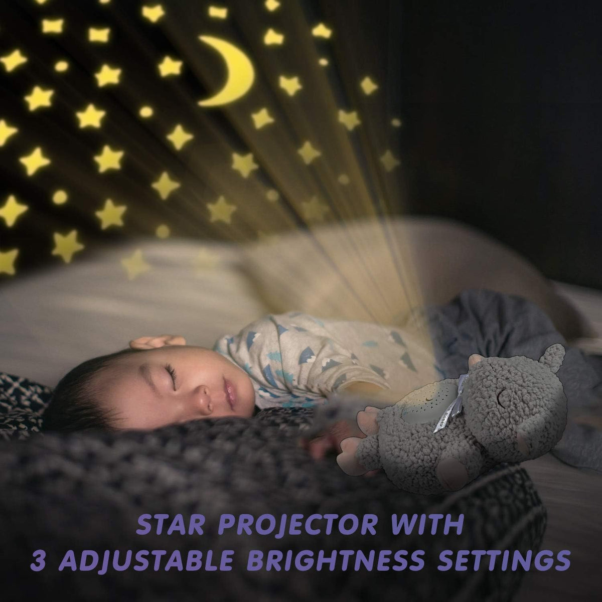 Baby White Noise Machine Stuffed Animal Toy, Mom's Heartbeat Lullabies Sheep Sleep Soother, Nursery Decor Night Light Projector, Toddler Crib Sleeping Aid, Babies Shower Gifts Portable