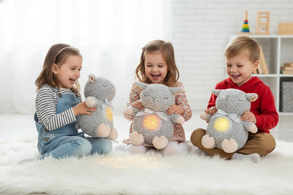 Baby White Noise Machine Stuffed Animal Toy, Mom's Heartbeat Lullabies Sheep Sleep Soother, Nursery Decor Night Light Projector, Toddler Crib Sleeping Aid, Babies Shower Gifts Portable