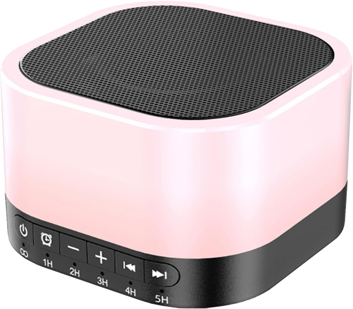 Sound Machine White Noise Machine with 25 Soothing Sounds 12 Colors Light with 10 Adjustable Levels 32 Adjustable Volumes 5 Timers Portable Sleep Machine for Adults Kids Baby (Wood)