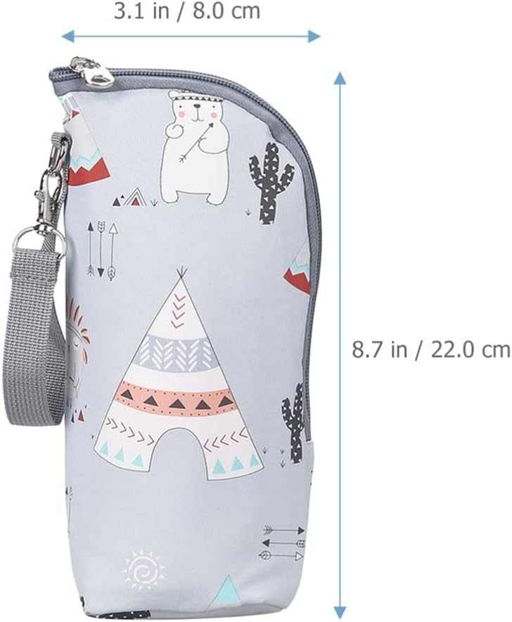 Infant Bottle Warmer - Portable Milk Bottle Bag, Insulated, Keeps Warm, Carrying Sleeve Pouch for Newborn Toddler Baby Bottles
