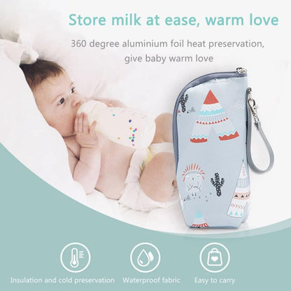 Infant Bottle Warmer - Portable Milk Bottle Bag, Insulated, Keeps Warm, Carrying Sleeve Pouch for Newborn Toddler Baby Bottles