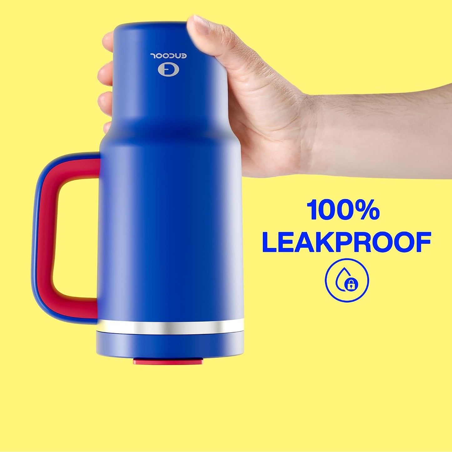 32 oz Tumbler with Handle and Straw: Stainless Steel Insulated Tumbler Keeps Cold for 24 Hours, Leakproof Travel Cup Fits in Cup Holder and BPA-Free,Brook Green