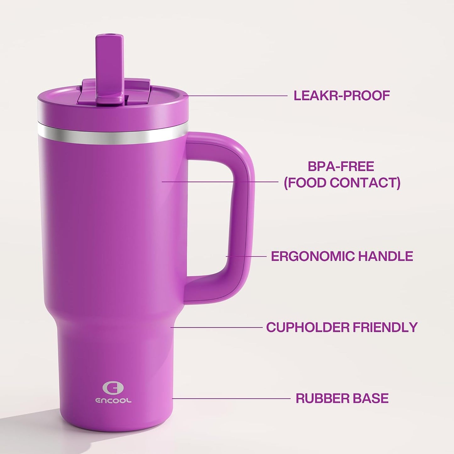 32 oz Tumbler with Handle and Straw: Stainless Steel Insulated Tumbler Keeps Cold for 24 Hours, Leakproof Travel Cup Fits in Cup Holder and BPA-Free,Brook Green