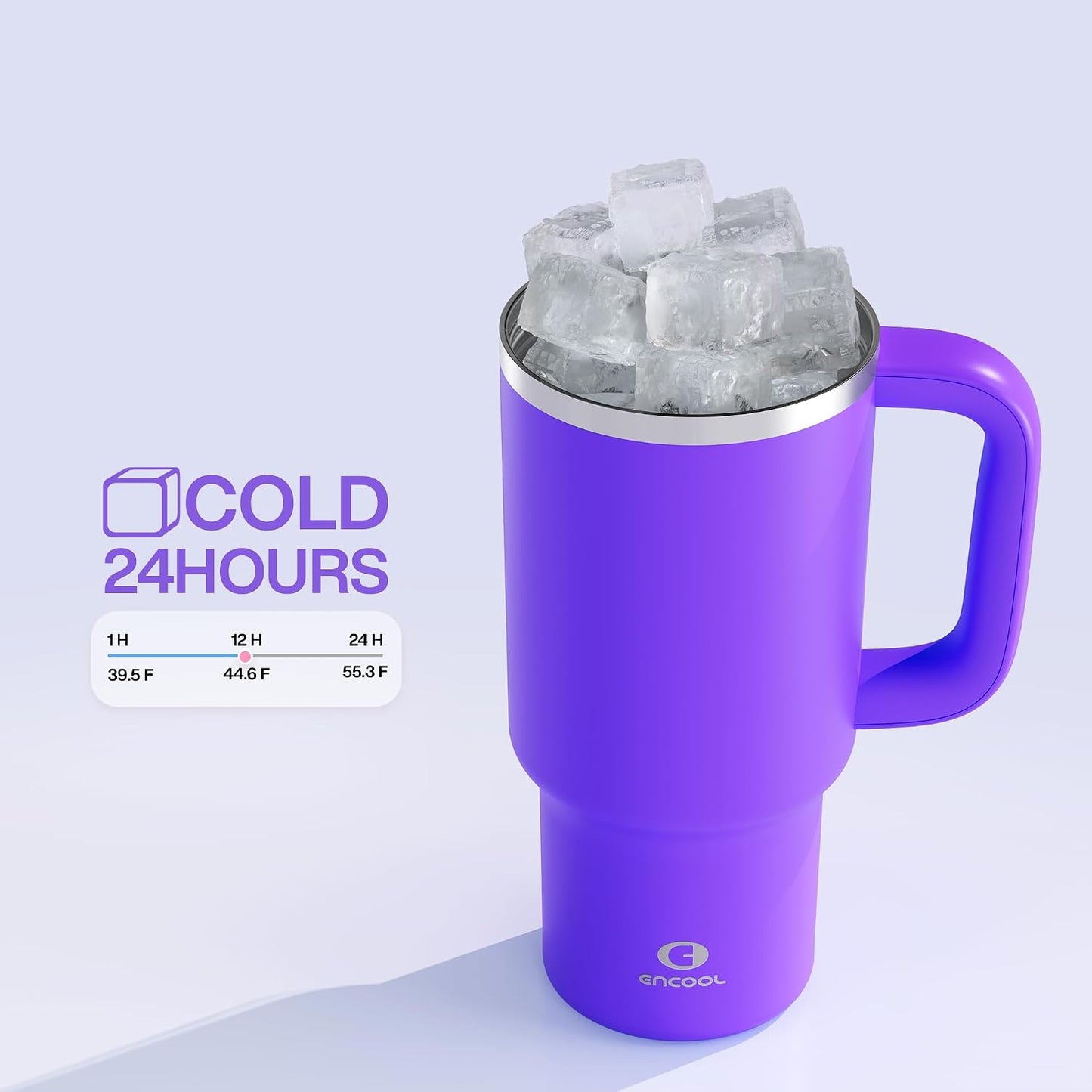 32 oz Tumbler with Handle and Straw: Stainless Steel Insulated Tumbler Keeps Cold for 24 Hours, Leakproof Travel Cup Fits in Cup Holder and BPA-Free,Brook Green