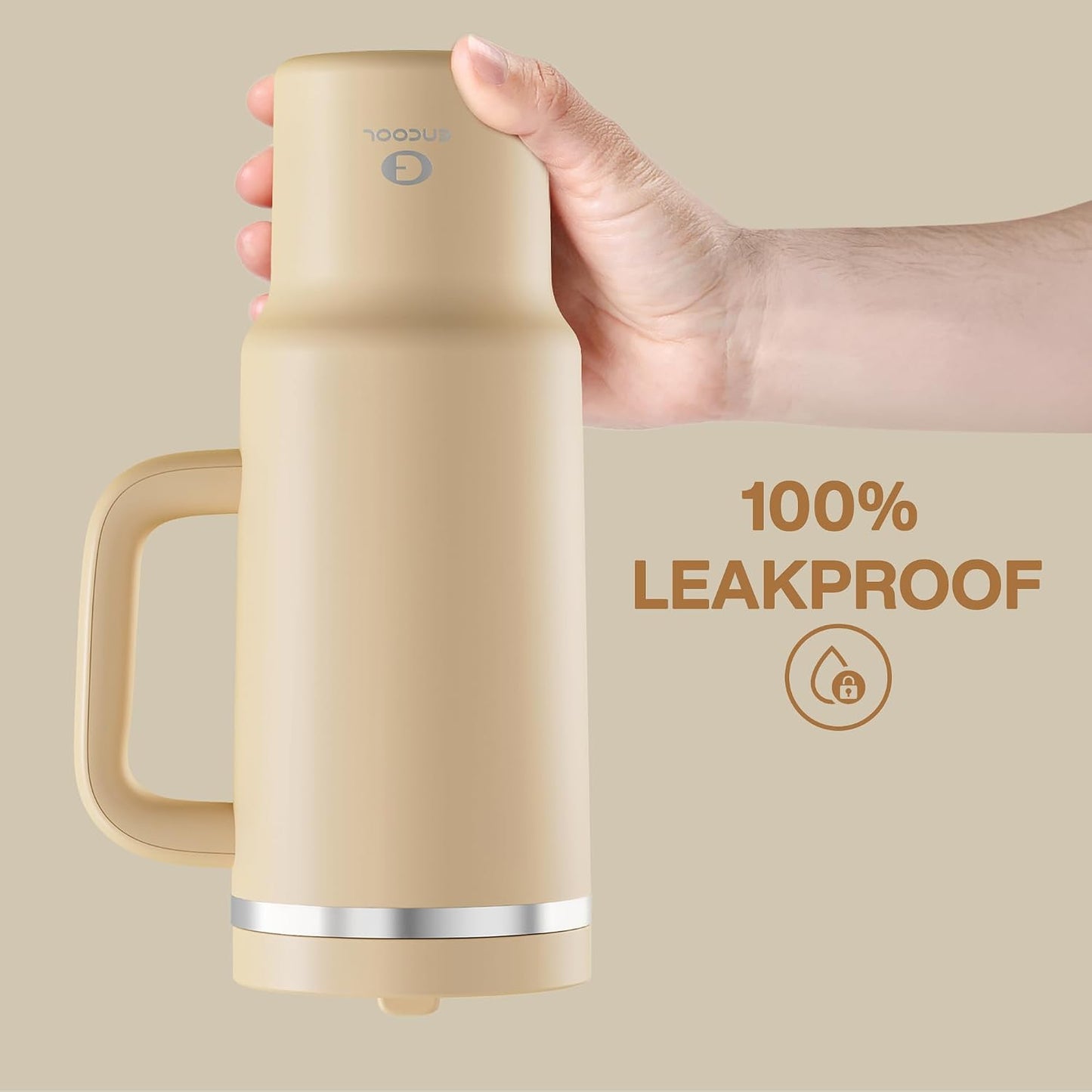 32 oz Tumbler with Handle and Straw: Stainless Steel Insulated Tumbler Keeps Cold for 24 Hours, Leakproof Travel Cup Fits in Cup Holder and BPA-Free,Brook Green