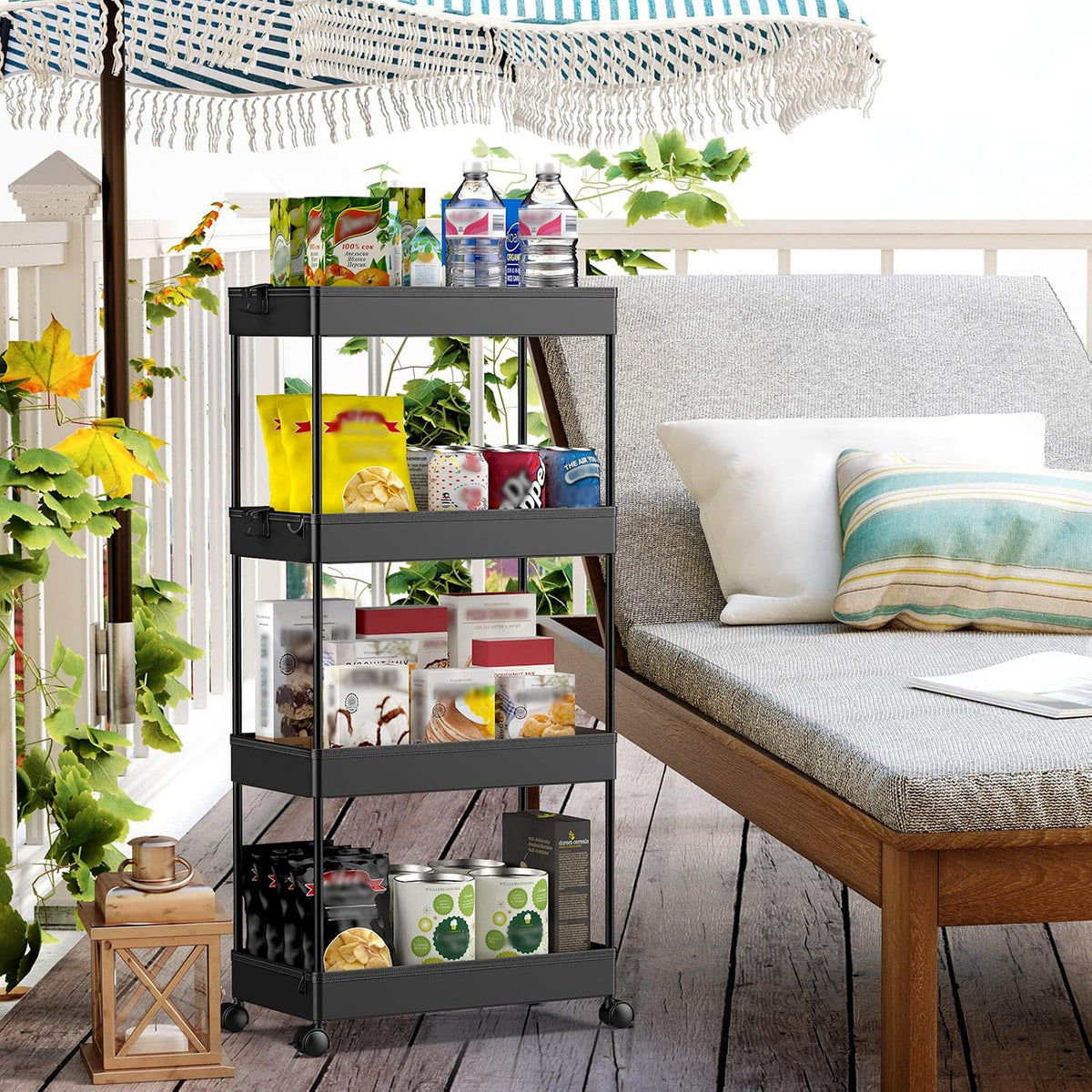 3 Tier Acrylic Storage Rolling Cart Clear Bathroom Cart Organizer, Transparency Laundry Room Organization Mobile Shelving Unit Multifunction Rolling Utility Cart for Office Living Room