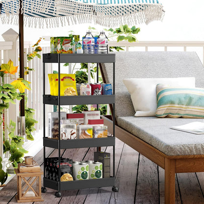3 Tier Acrylic Storage Rolling Cart Clear Bathroom Cart Organizer, Transparency Laundry Room Organization Mobile Shelving Unit Multifunction Rolling Utility Cart for Office Living Room