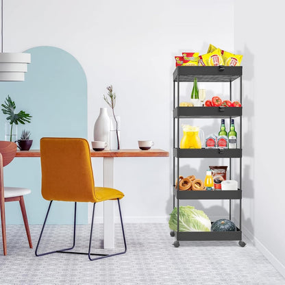3 Tier Acrylic Storage Rolling Cart Clear Bathroom Cart Organizer, Transparency Laundry Room Organization Mobile Shelving Unit Multifunction Rolling Utility Cart for Office Living Room