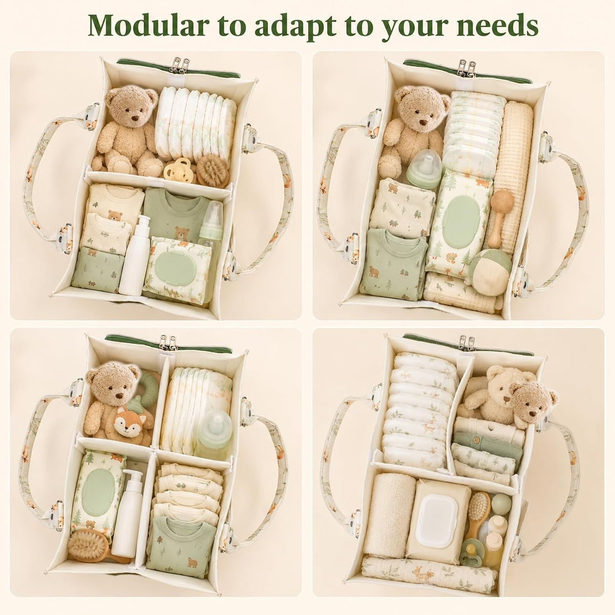 Diaper Caddy Organizer for Changing Table, Diaper Caddy Basket with Handle