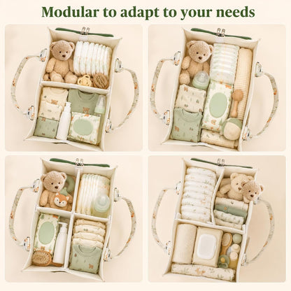 Diaper Caddy Organizer for Changing Table, Diaper Caddy Basket with Handle