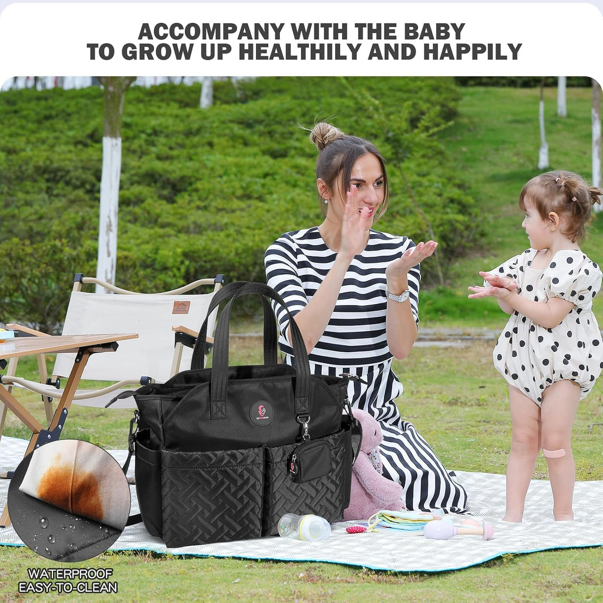 Diaper Bag Tote: Large Tote Baby Bag Boy Diaper Bag Stylish Girl Diaper Bag,Shoulder Mommy Bag