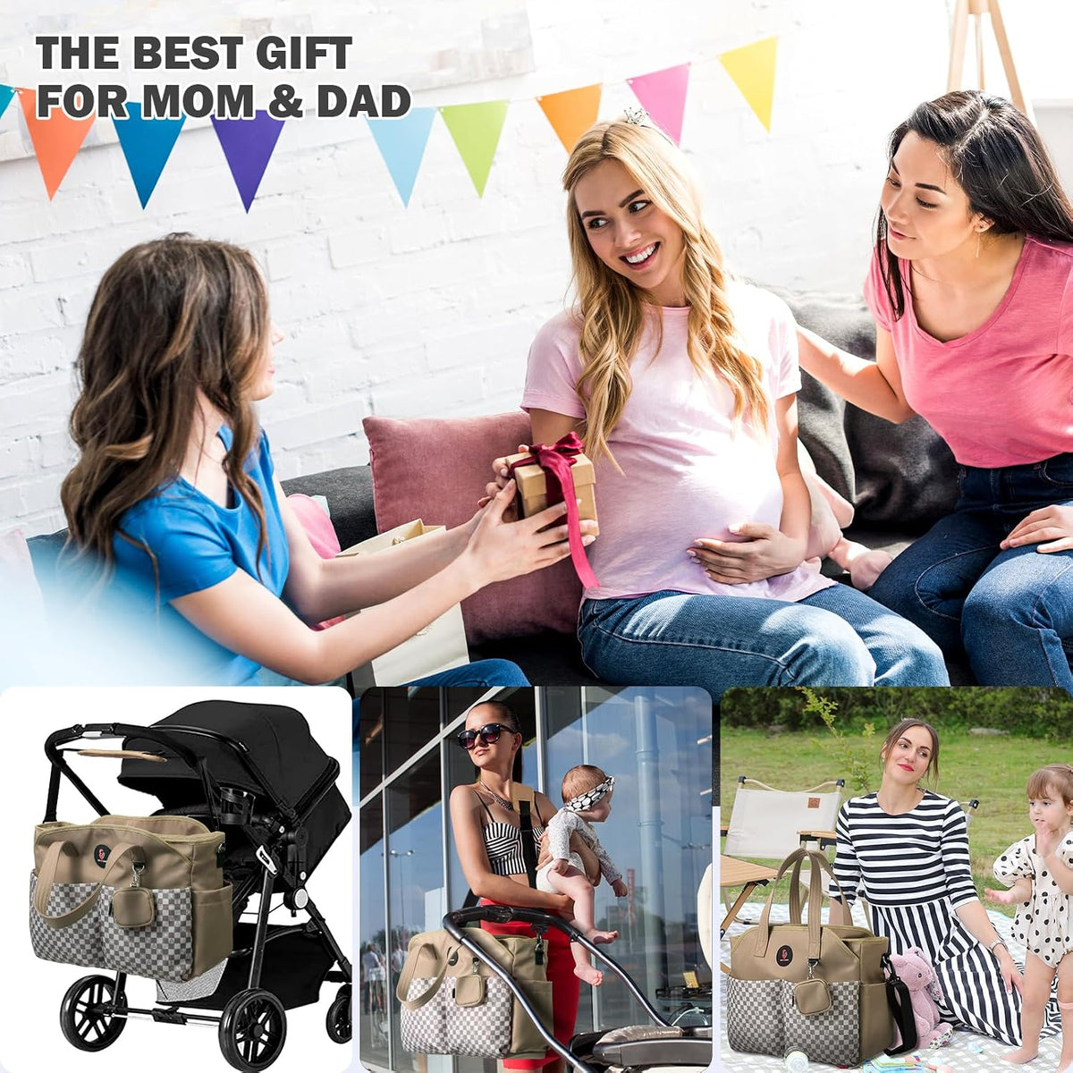 Diaper Bag Tote: Large Tote Baby Bag Boy Diaper Bag Stylish Girl Diaper Bag,Shoulder Mommy Bag