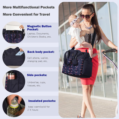 Diaper Bag Tote: Large Tote Baby Bag Boy Diaper Bag Stylish Girl Diaper Bag,Shoulder Mommy Bag