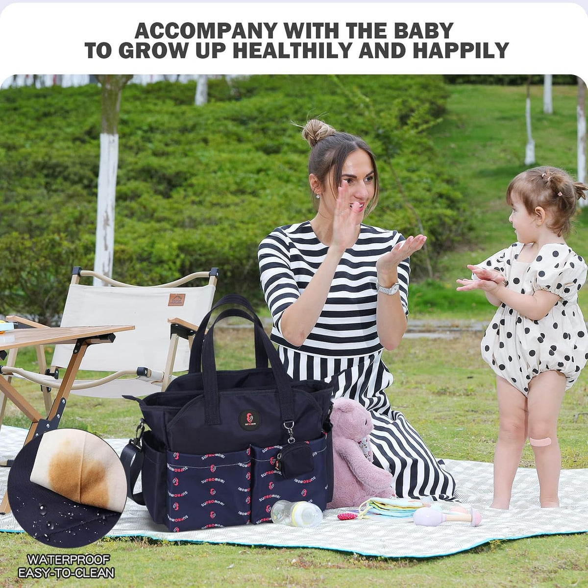 Diaper Bag Tote: Large Tote Baby Bag Boy Diaper Bag Stylish Girl Diaper Bag,Shoulder Mommy Bag