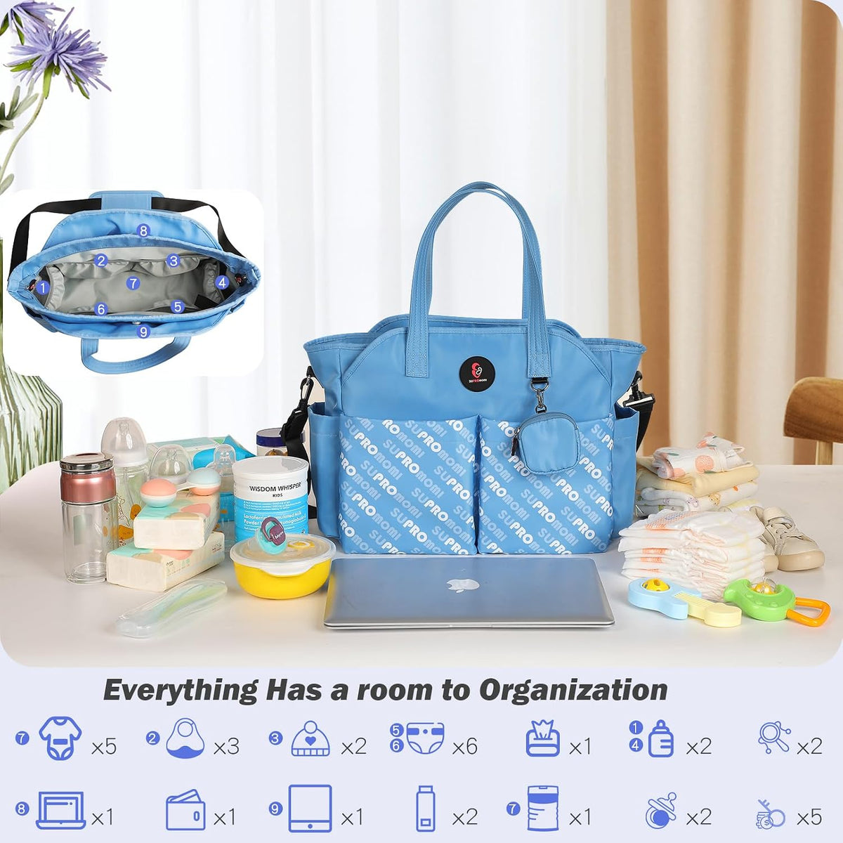 Diaper Bag Tote: Large Tote Baby Bag Boy Diaper Bag Stylish Girl Diaper Bag,Shoulder Mommy Bag