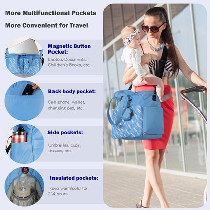 Diaper Bag Tote: Large Tote Baby Bag Boy Diaper Bag Stylish Girl Diaper Bag,Shoulder Mommy Bag