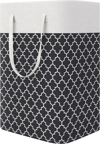Laundry Basket Hamper, 75L Collapsible Clothes Storage, Grey