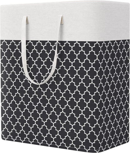 Laundry Basket Hamper, 75L Collapsible Clothes Storage, Grey
