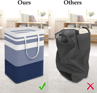 Laundry Basket Hamper, 75L Collapsible Clothes Storage, Grey