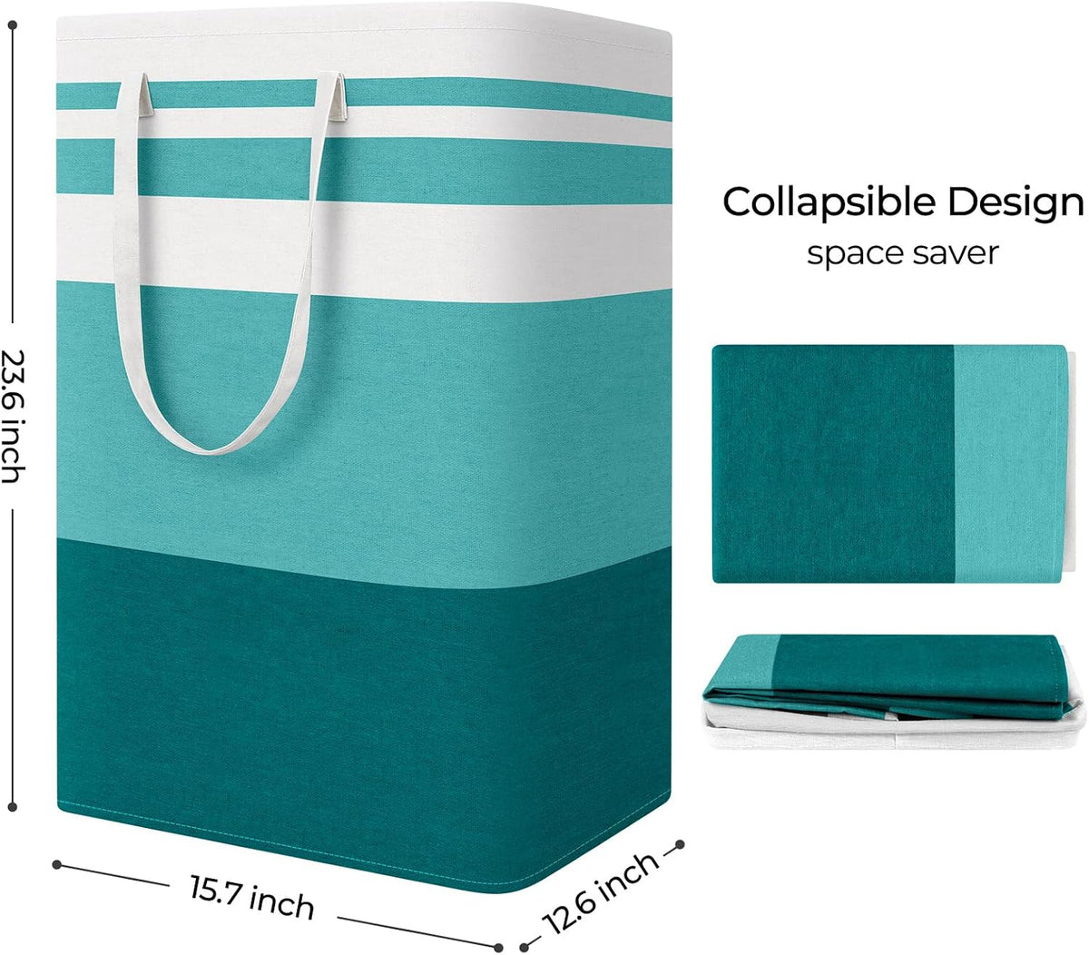Laundry Basket Hamper, 75L Collapsible Clothes Storage, Grey