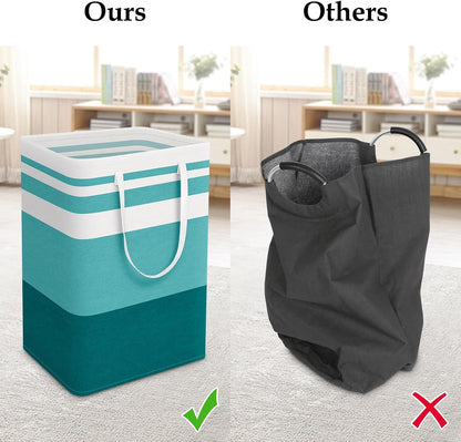 Laundry Basket Hamper, 75L Collapsible Clothes Storage, Grey