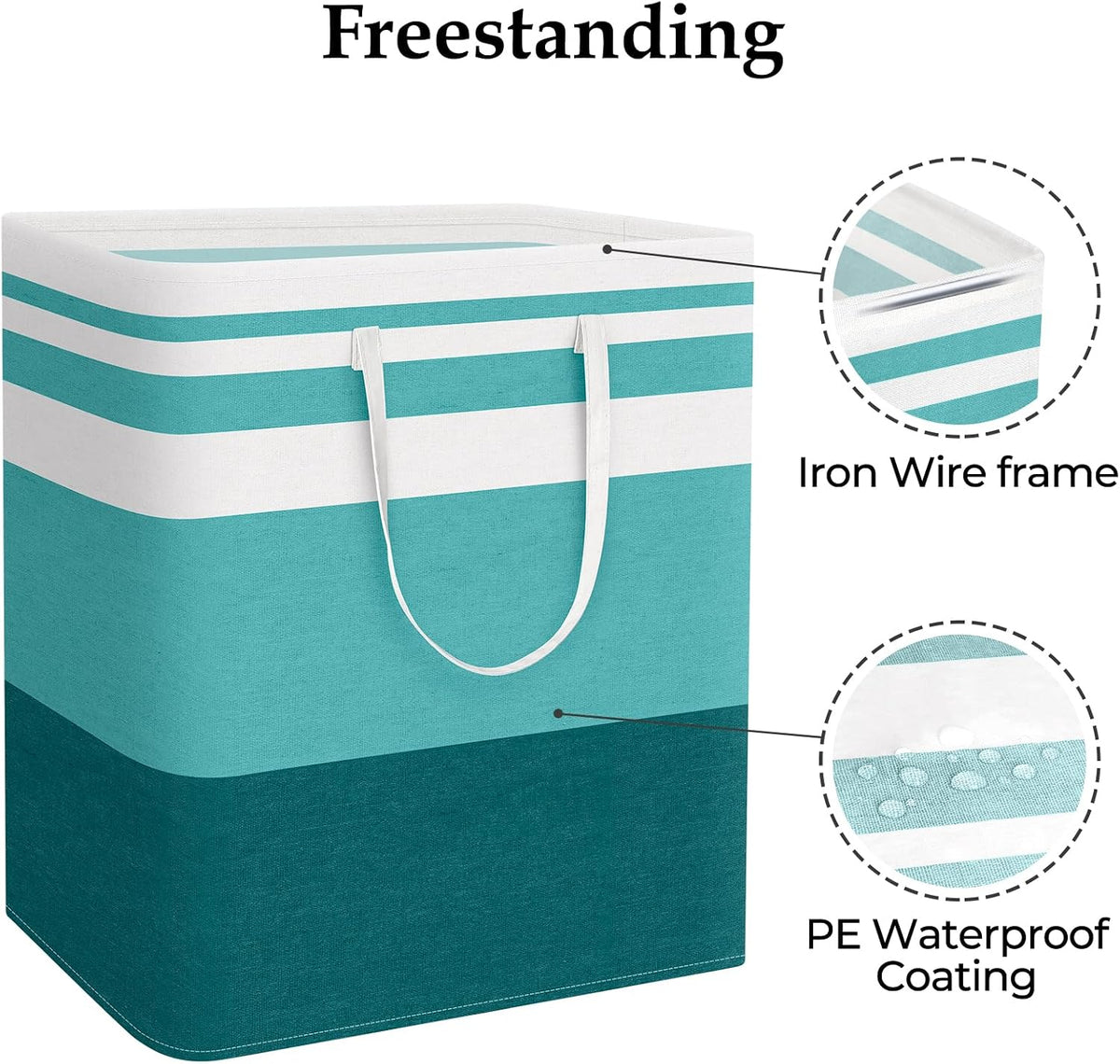 Laundry Basket Hamper, 75L Collapsible Clothes Storage, Grey