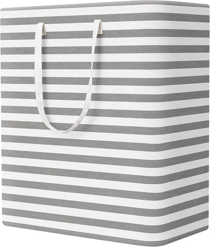Laundry Basket Hamper, 75L Collapsible Clothes Storage, Grey