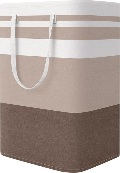 Laundry Basket Hamper, 75L Collapsible Clothes Storage, Grey