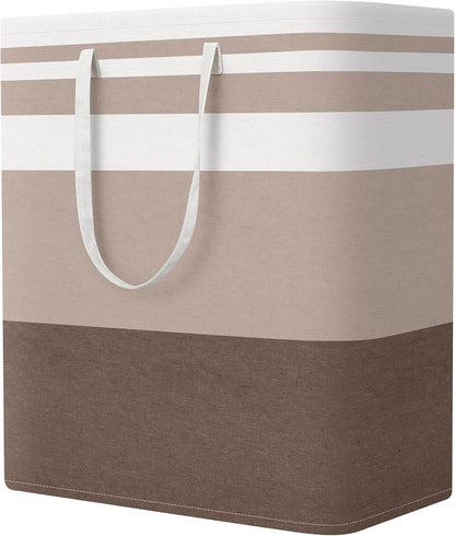 Laundry Basket Hamper, 75L Collapsible Clothes Storage, Grey
