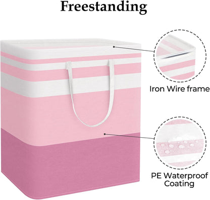 Laundry Basket Hamper, 75L Collapsible Clothes Storage, Grey