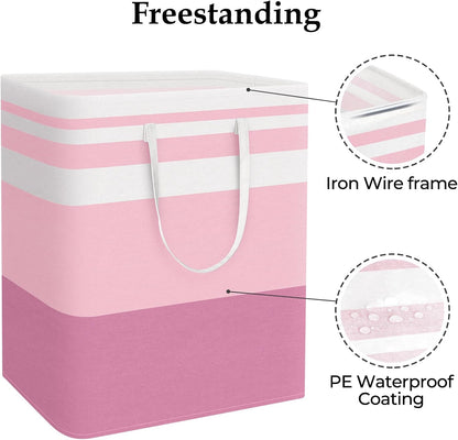 Laundry Basket Hamper, 75L Collapsible Clothes Storage, Grey