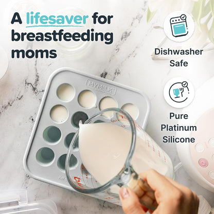 My Milk Silicone Breast Milk Freezer Trays, Mint, 2-Pack