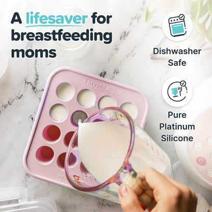 My Milk Silicone Breast Milk Freezer Trays, Mint, 2-Pack